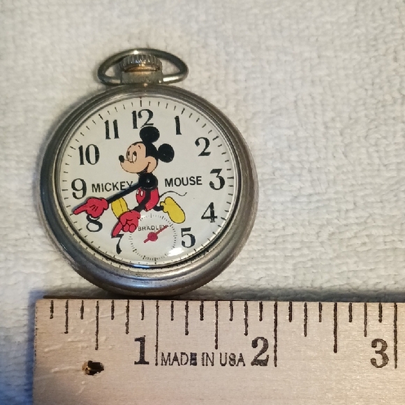Mickey Mouse Silver Pocket Watch - Picture 5 of 7